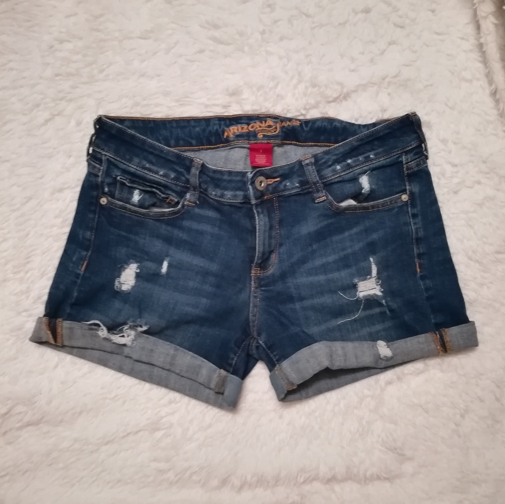 Ripped Denim Shorts